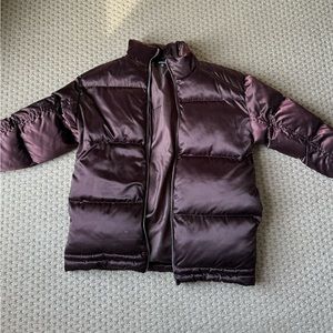 Brown puffer coat